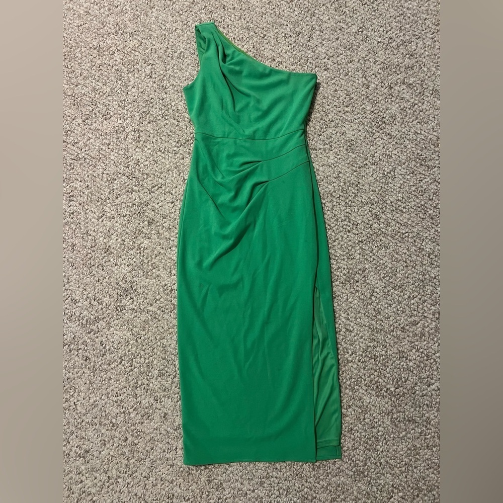 BELLE BADGLEY MISCHKA GREEN LONG GOWN, MAXI DRESS ‎size 0